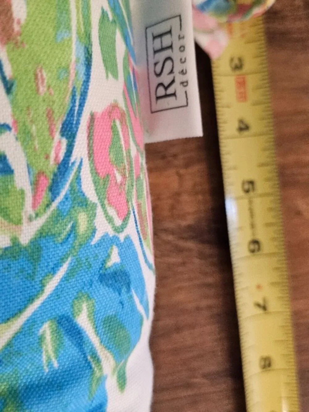 RSH Restoration Hardware Patio Cushion Pink Blue PIneapple ~ 22.5